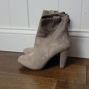 High heel sock booties